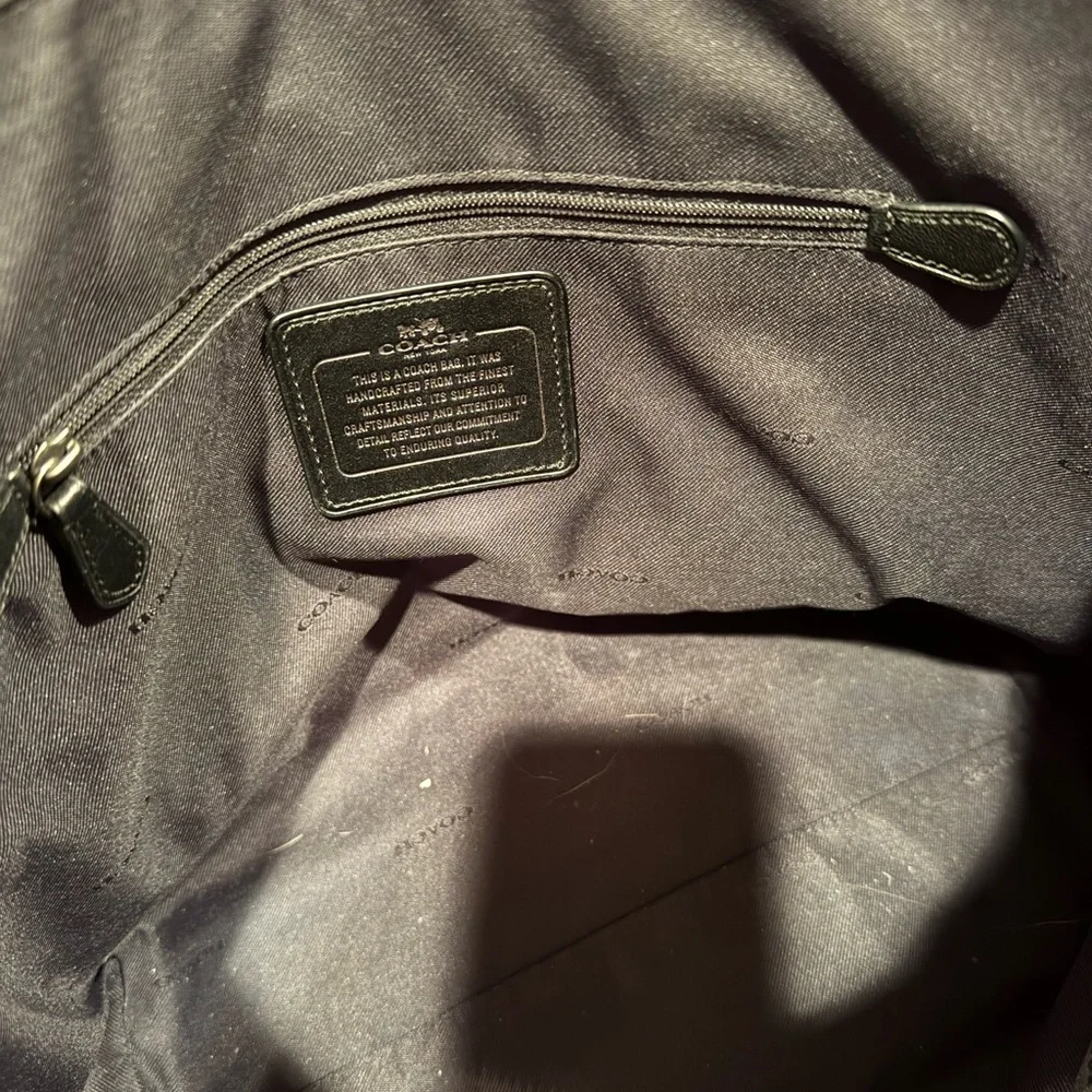 Coach Iridescent Tote Bag - Purple and Olive - Picture 4 of 5